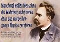 Friedrich Nietzsche - Manchmal wollen Menschen die Wahrheit nicht hoeren denn das wuerde ihre ganze Illusion zerstoeren.jpg