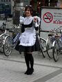 Japanese girl on Akihabara with a french maid dress.jpg
