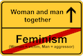 Road City Sign - Woman and man together.svg
