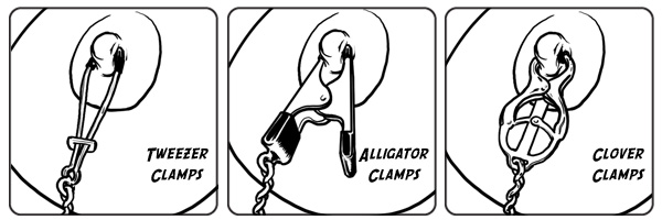 Tweezer Clamps - Alligator Clamps - Clover Clamps