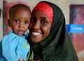 Maqami (19) with her 11-month-old baby Ridwan - Unicef - Somalia December 2015.jpg