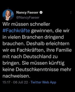 Nancy Faeser - Fachkraefte ohne Deutschkenntnisse aber mit Familie.jpg